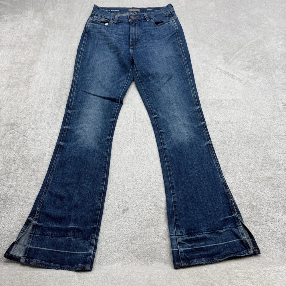 DL1961 Bridget Bootcut Jeans Women 28 Altair High Rise Instasculpt Slit Hem Boho